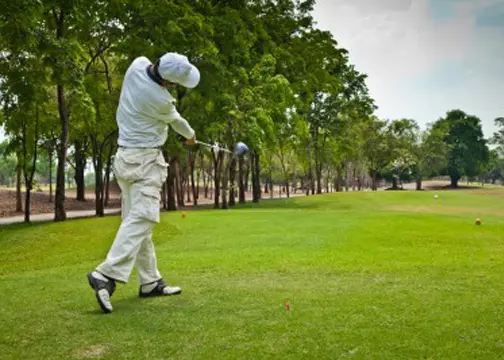 Green fairway at Fore Bay Golf Course near Sun Star Inn in Los Banos